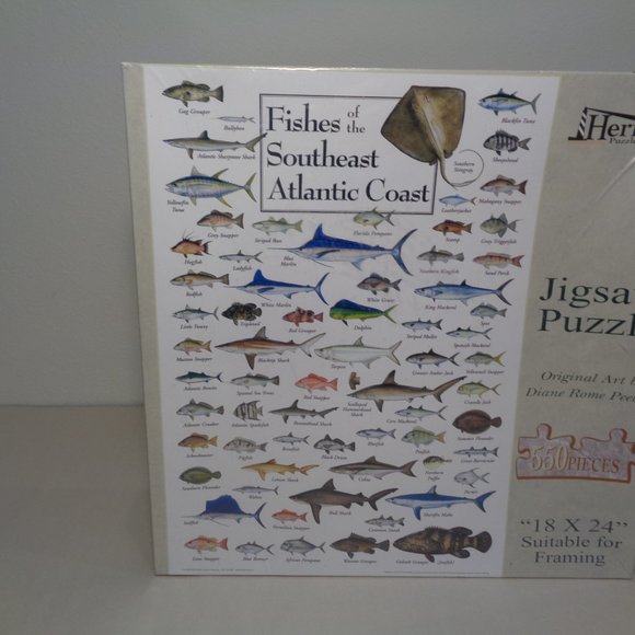 FISHES OF THE SOUTHEAST ATLANTIC COAST New 550 Piece Jigsaw Puzzle - Picture 2 of 12